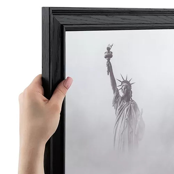 Economical Custom Size Black Wood Frame