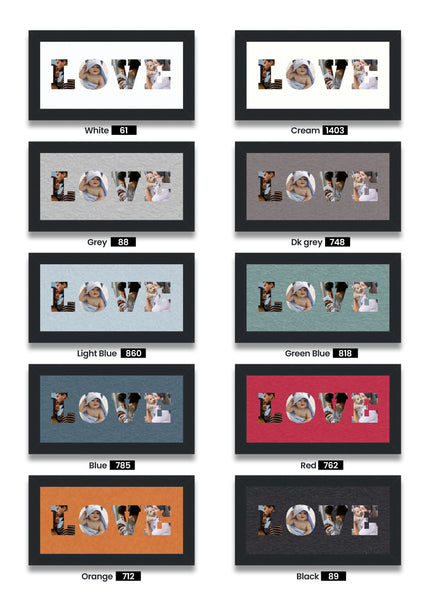 Personalized Picture Frame - Custom Picture Artwork Of Word, Name, Letter Photo Collage Of Your Choice