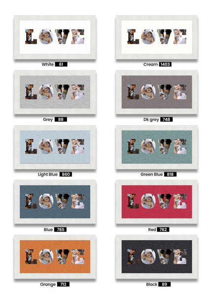 Personalized Picture Frame - Custom Picture Artwork Of Word, Name, Letter Photo Collage Of Your Choice