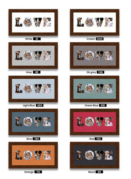 Personalized Picture Frame - Custom Picture Artwork Of Word, Name, Letter Photo Collage Of Your Choice