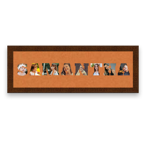 Personalized Picture Frame - Custom Picture Artwork Of Word, Name, Letter Photo Collage Of Your Choice
