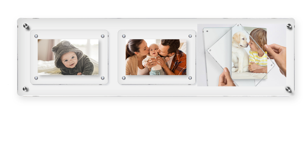 Vertical or Horizontal 4x6, 5x7, 6x8 or 8x10 Collage Picture Frame with Easy Change Magnets
