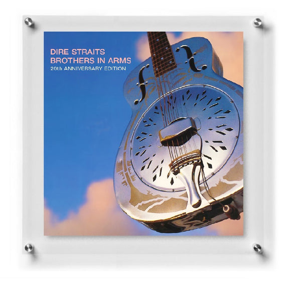 Record album framed with a modern acrylic picture frame