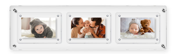 Vertical or Horizontal 4x6, 5x7, 6x8 or 8x10 Collage Picture Frame with Easy Change Magnets