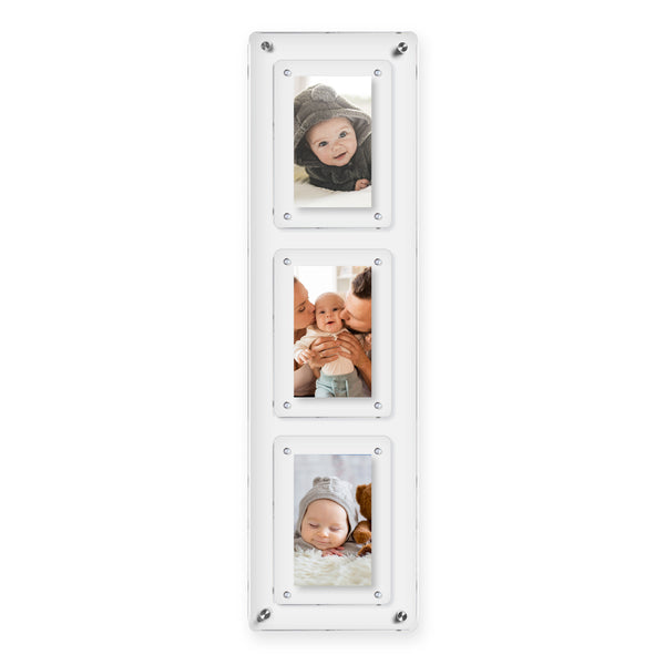 Vertical or Horizontal 4x6, 5x7, 6x8 or 8x10 Collage Picture Frame with Easy Change Magnets